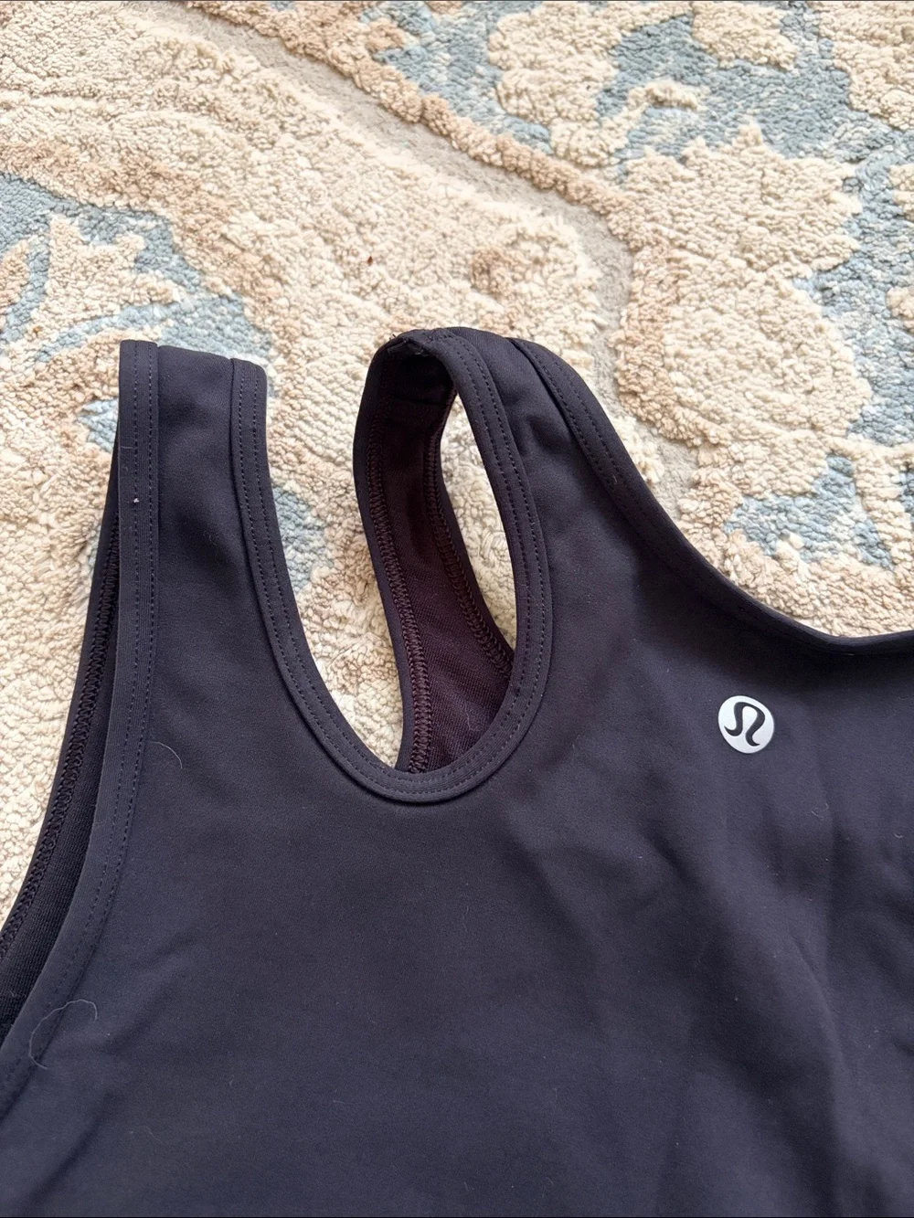 lululemon Black Nulu Asymmetrical Women's Athletic Tank Top